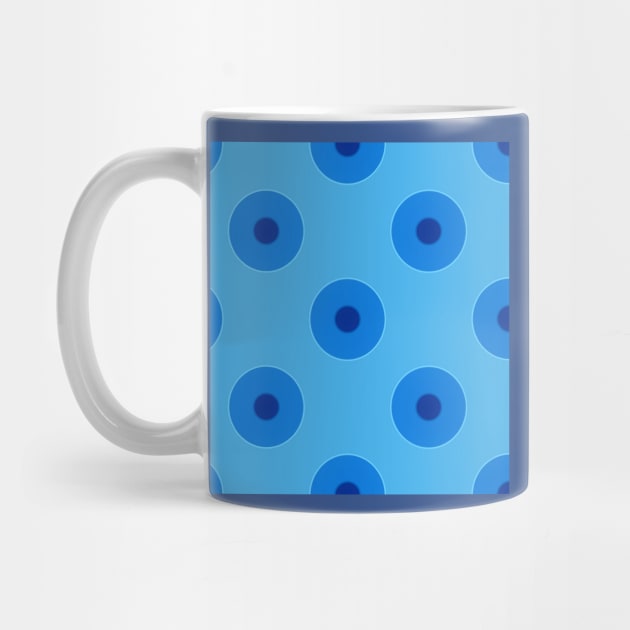 Blue vintage duplo dots by YamyMorrell